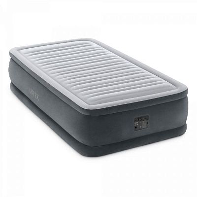 Надувная кровать 99х191х46см "Comfort-Plush" встр.нас. 220В, до 136кг, Intex 64412