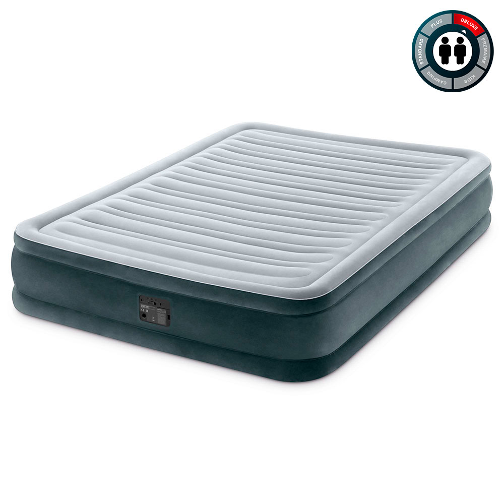 УЦЕНКА Надувная кровать 137х191х33см "Comfort-Plush" встр.нас. 220В, до 272кг, Intex У67768