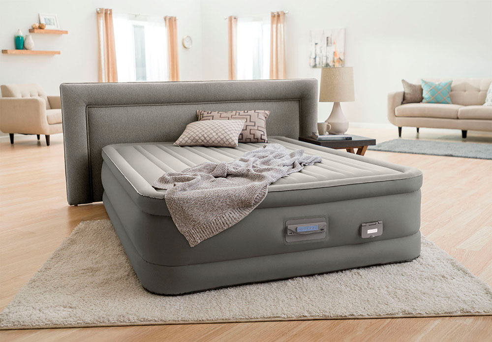 Надувная кровать 152х203х46см "Premaire Dream Support" встр.нас. 220В, до 272кг, Intex 64770