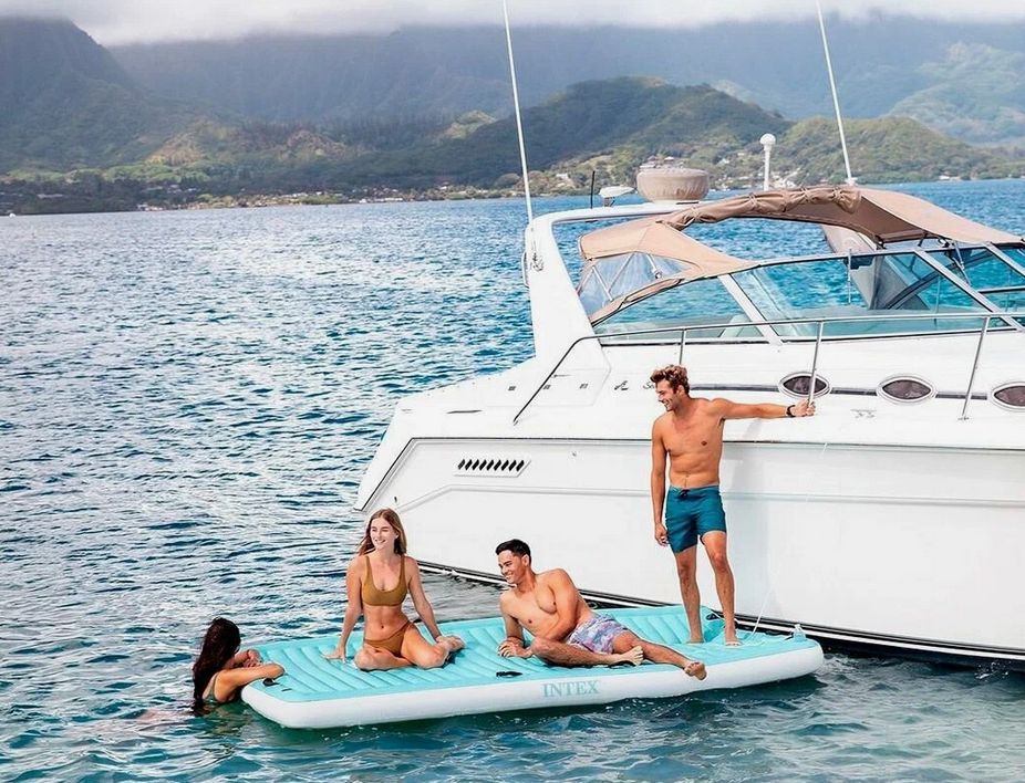 Надувной матрас-платформа для плавания 301х183х18см "Водный лаундж" до 400кг, Intex 56289