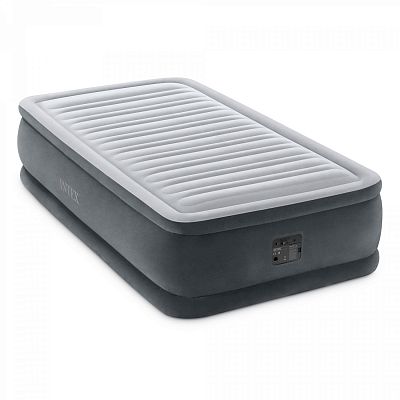 УЦЕНКА Надувная кровать 99х191х46см "Comfort-Plush" встр.нас. 220В, до 136кг, Intex У64412