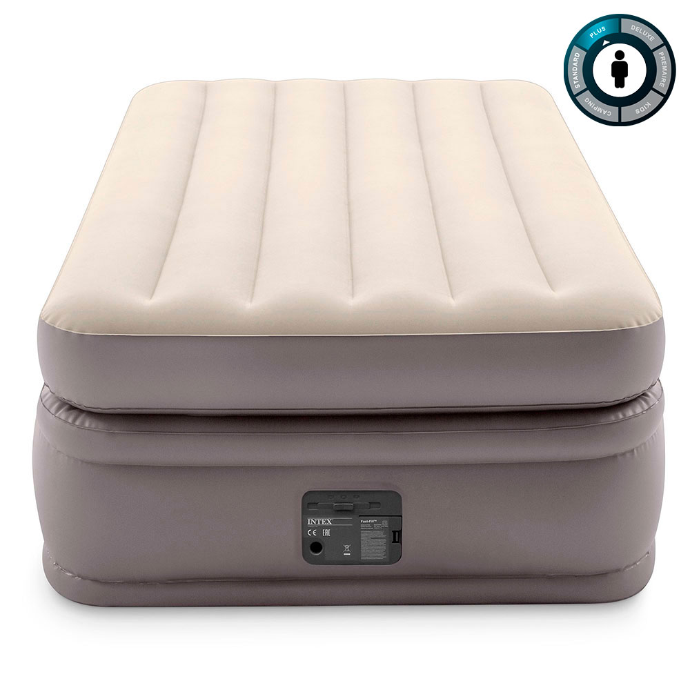 Надувная кровать 99х191х51см "Prime Comfort" встр.нас. 220В, до 136кг, Intex 64162