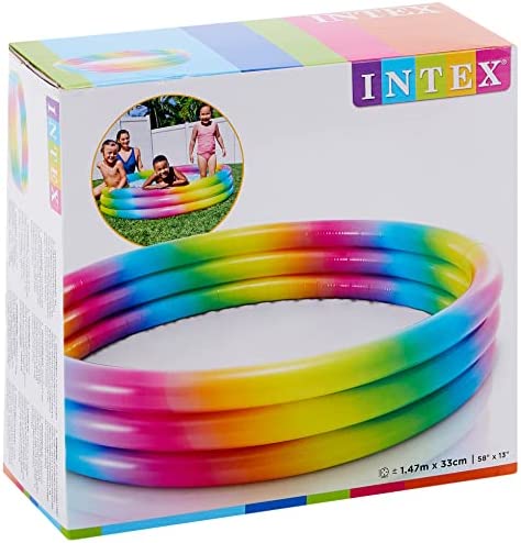 Детский надувной бассейн 147х33см "Радуга" 330л, от 2 лет, Intex 58439