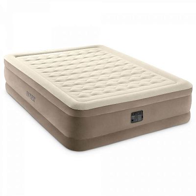 Надувная кровать 152х203х46см "Ultra Plush" встр.нас. 220В, до 272кг, Intex 64428