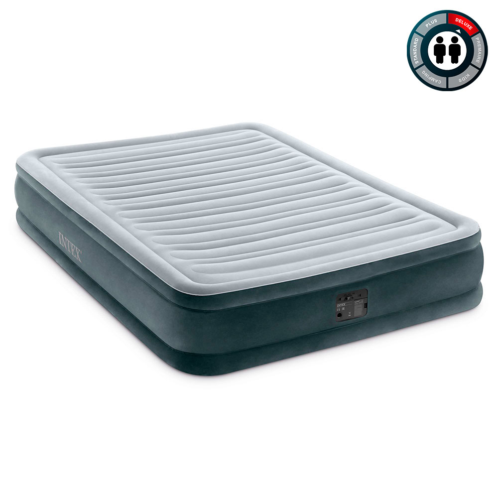 УЦЕНКА Надувная кровать 137х191х33см "Comfort-Plush" встр.нас. 220В, до 272кг, Intex У67768