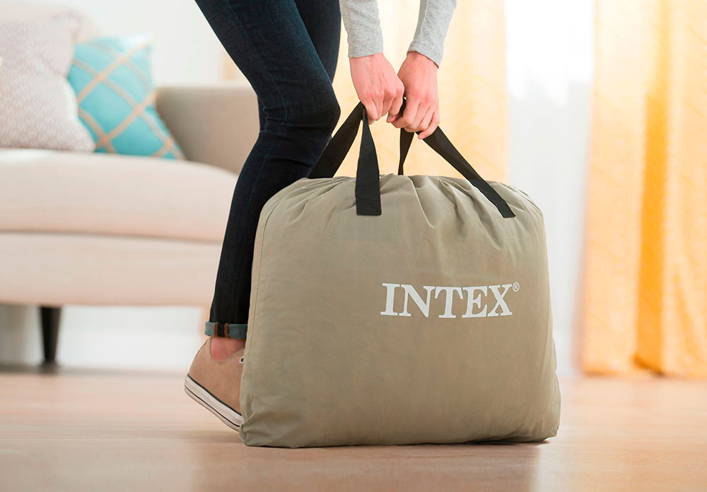 Надувная кровать 152х203х51см "Prime Comfort" встр.нас. 220В, до 272кг, Intex 64164