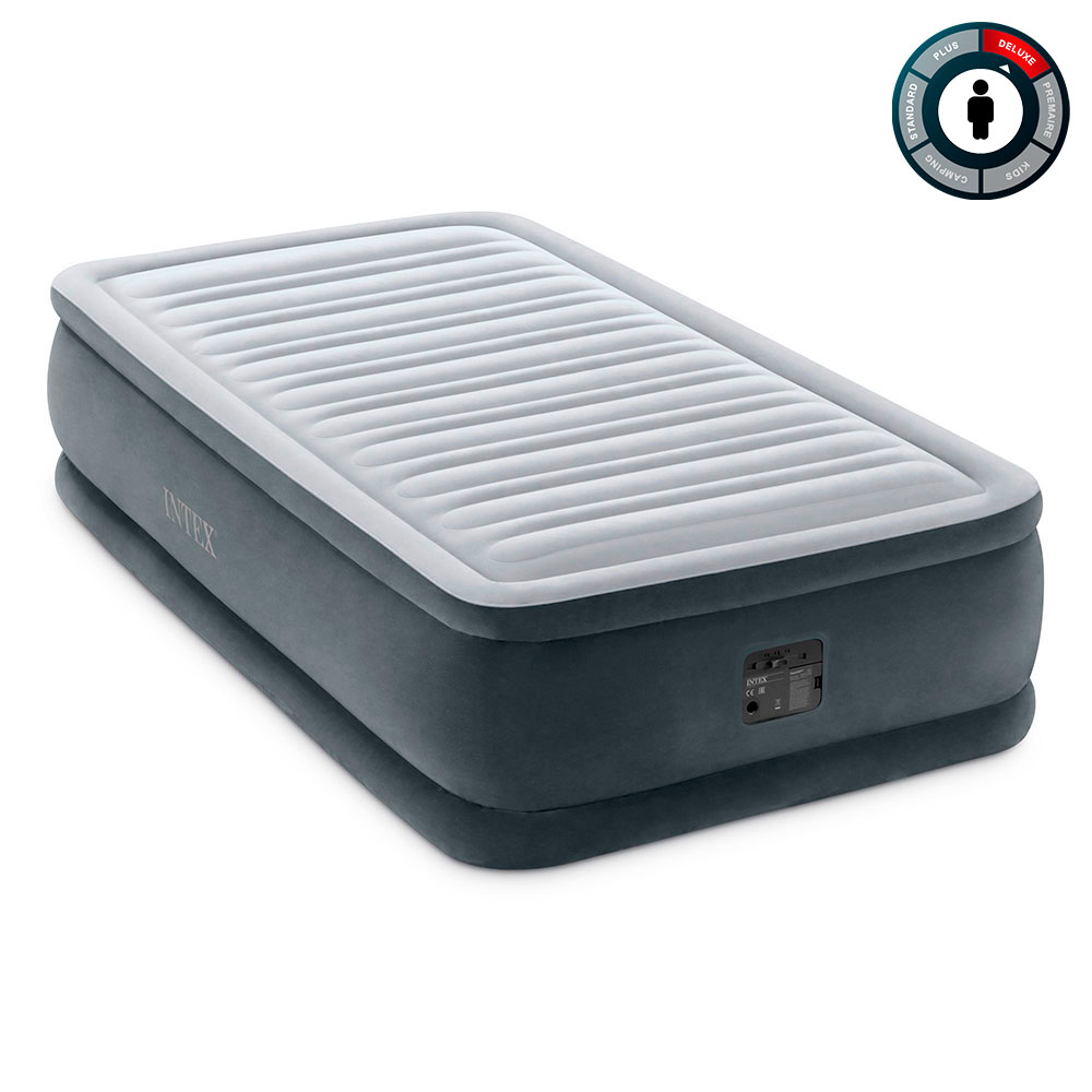 Надувная кровать 99х191х46см "Comfort-Plush" встр.нас. 220В, до 136кг, Intex 64412
