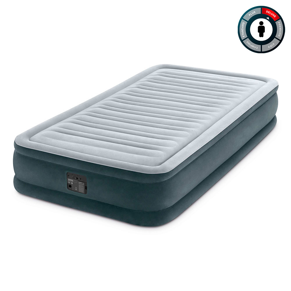 Надувная кровать 99х191х33см "Comfort-Plush" встр.нас. 220В, до 136кг, Intex 67766