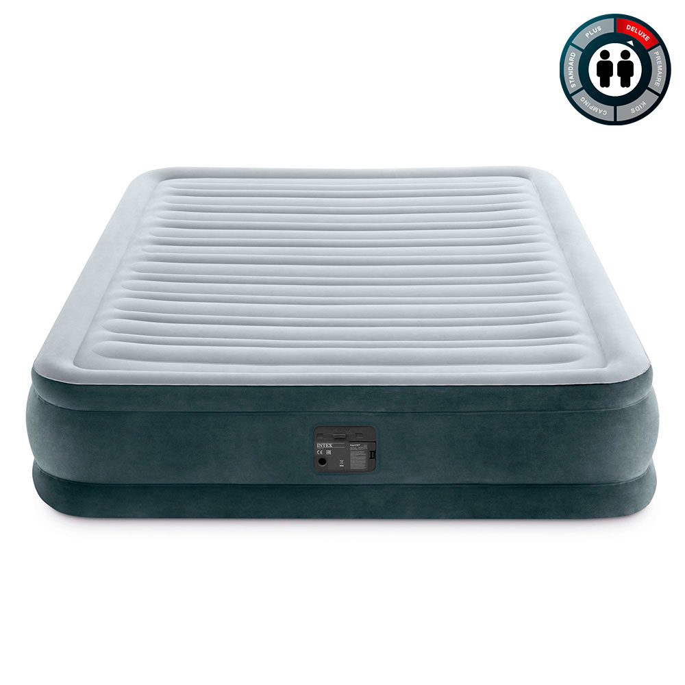 УЦЕНКА Надувная кровать 137х191х33см "Comfort-Plush" встр.нас. 220В, до 272кг, Intex У67768