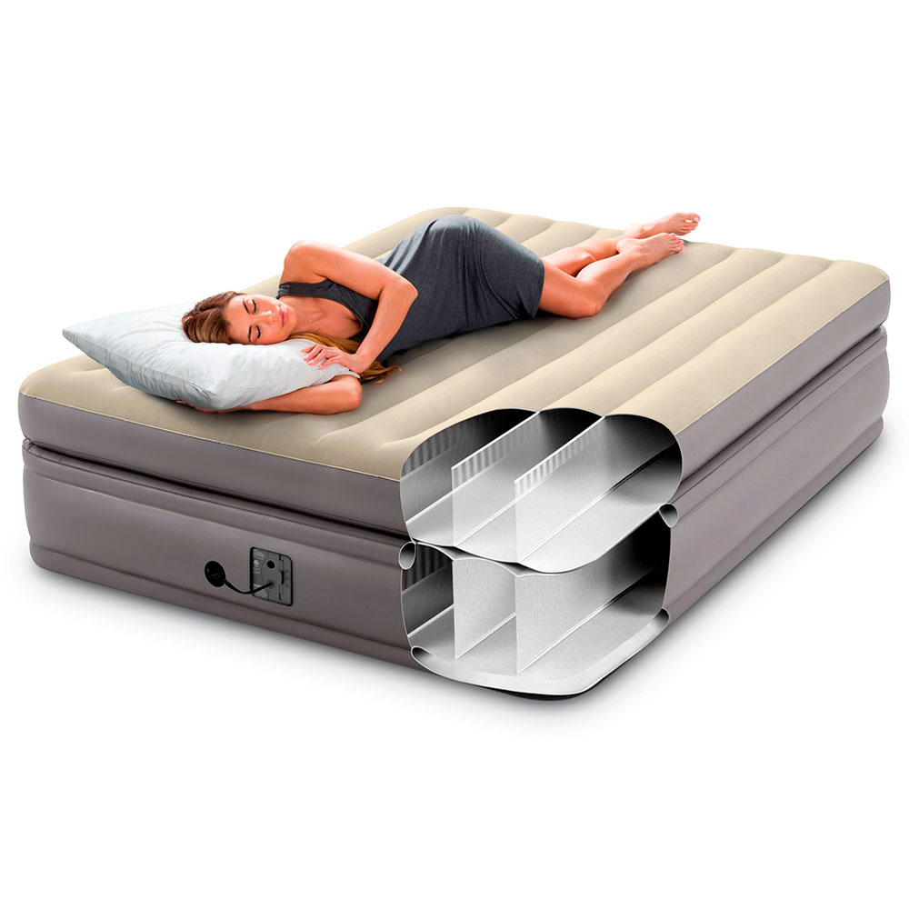 Надувная кровать 152х203х51см "Prime Comfort" встр.нас. 220В, до 272кг, Intex 64164