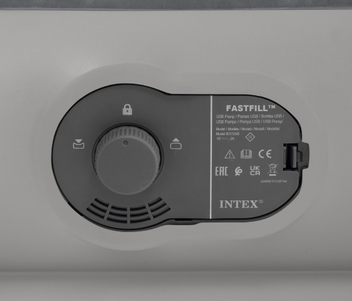 Надувной матрас 152х203х30см "Prestige" со встр. USB насосом, до 272кг, Intex 64114