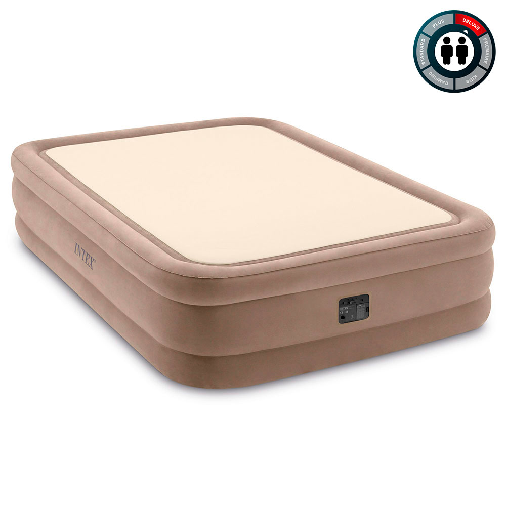 Надувная кровать 152х203х51см "ThermaLux" встр.нас. 220В, до 272кг, Intex 64478