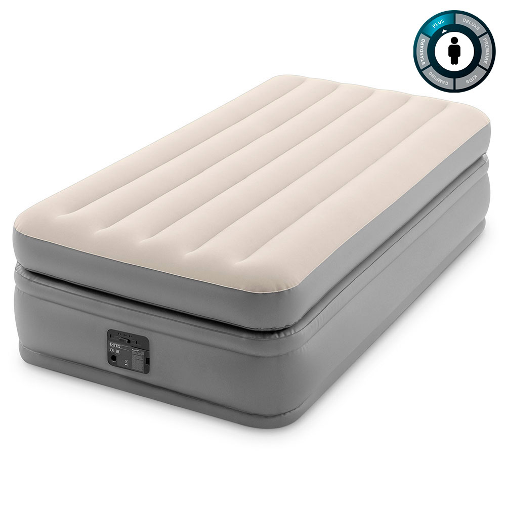 Надувная кровать 99х191х51см "Prime Comfort" встр.нас. 220В, до 136кг, Intex 64162