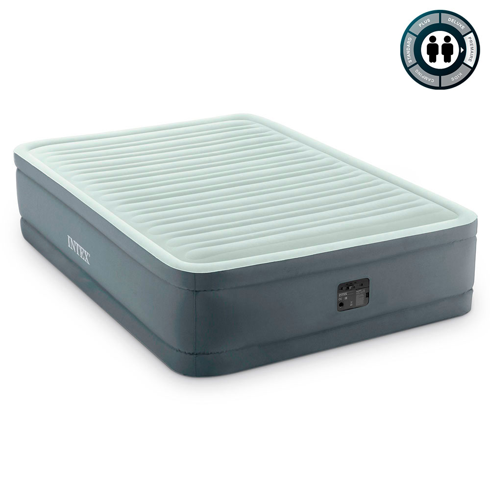 Надувная кровать 137х191х46см "Premaire Elevated" встр.нас. 220В, до 272кг, Intex 64904
