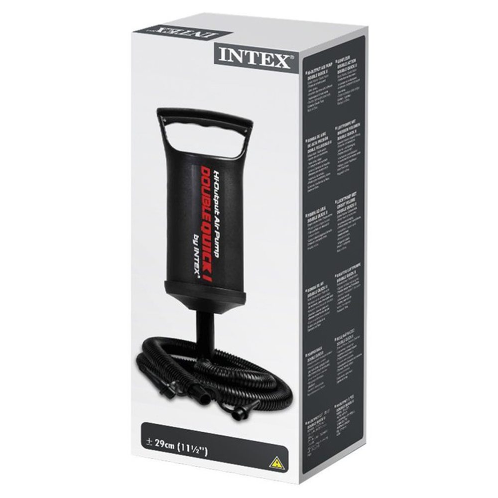Насос ручной 29см "Double Quick I" шланг с 3 насадками, Intex 68612