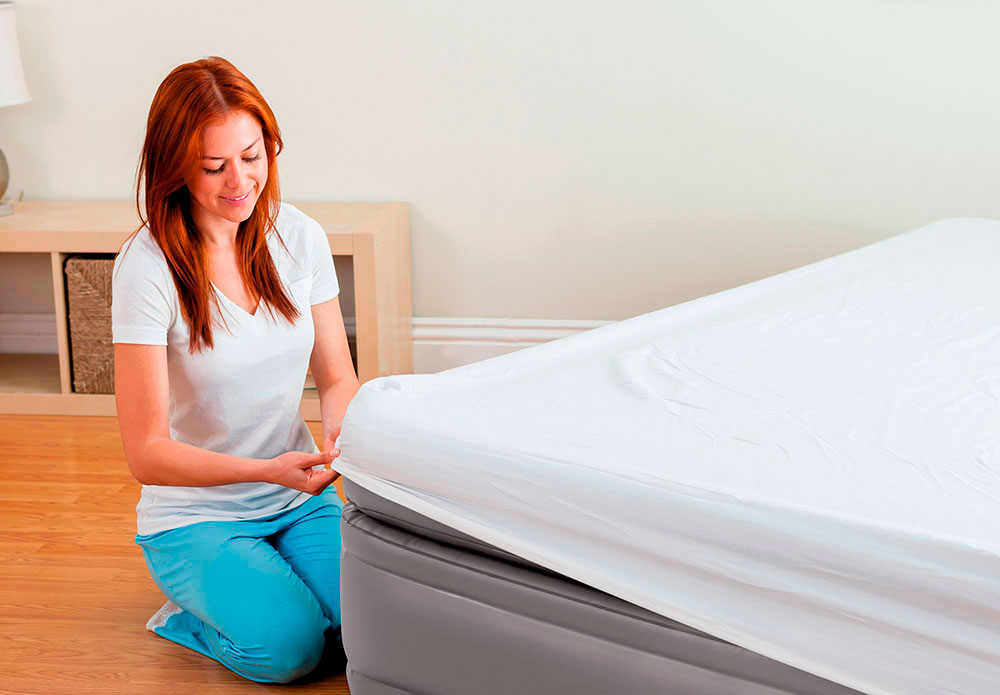 Надувная кровать 152х203х51см "Prime Comfort" встр.нас. 220В, до 272кг, Intex 64164