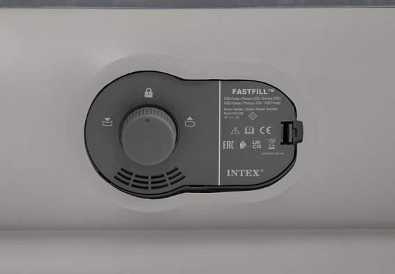 Надувной матрас 99х191х30см "Prestige" со встр. USB насосом, до 136кг, Intex 64112
