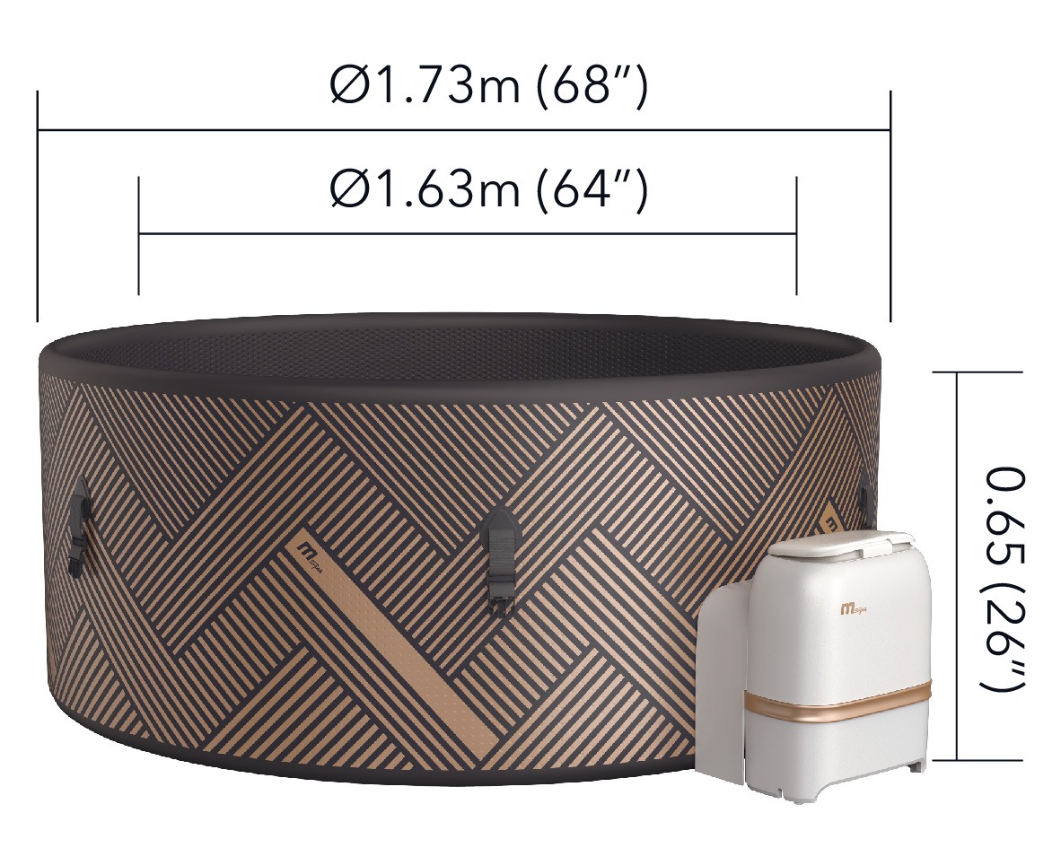 СПА-бассейн 173х65см "Mono" 930л, круглый, аэромассаж, MSpa F-MO062WE