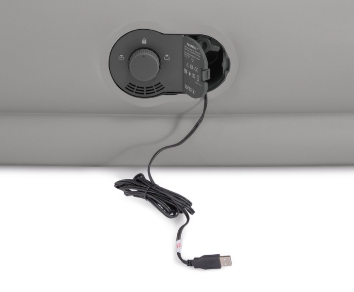 Надувной матрас 152х203х30см "Prestige" со встр. USB насосом, до 272кг, Intex 64114