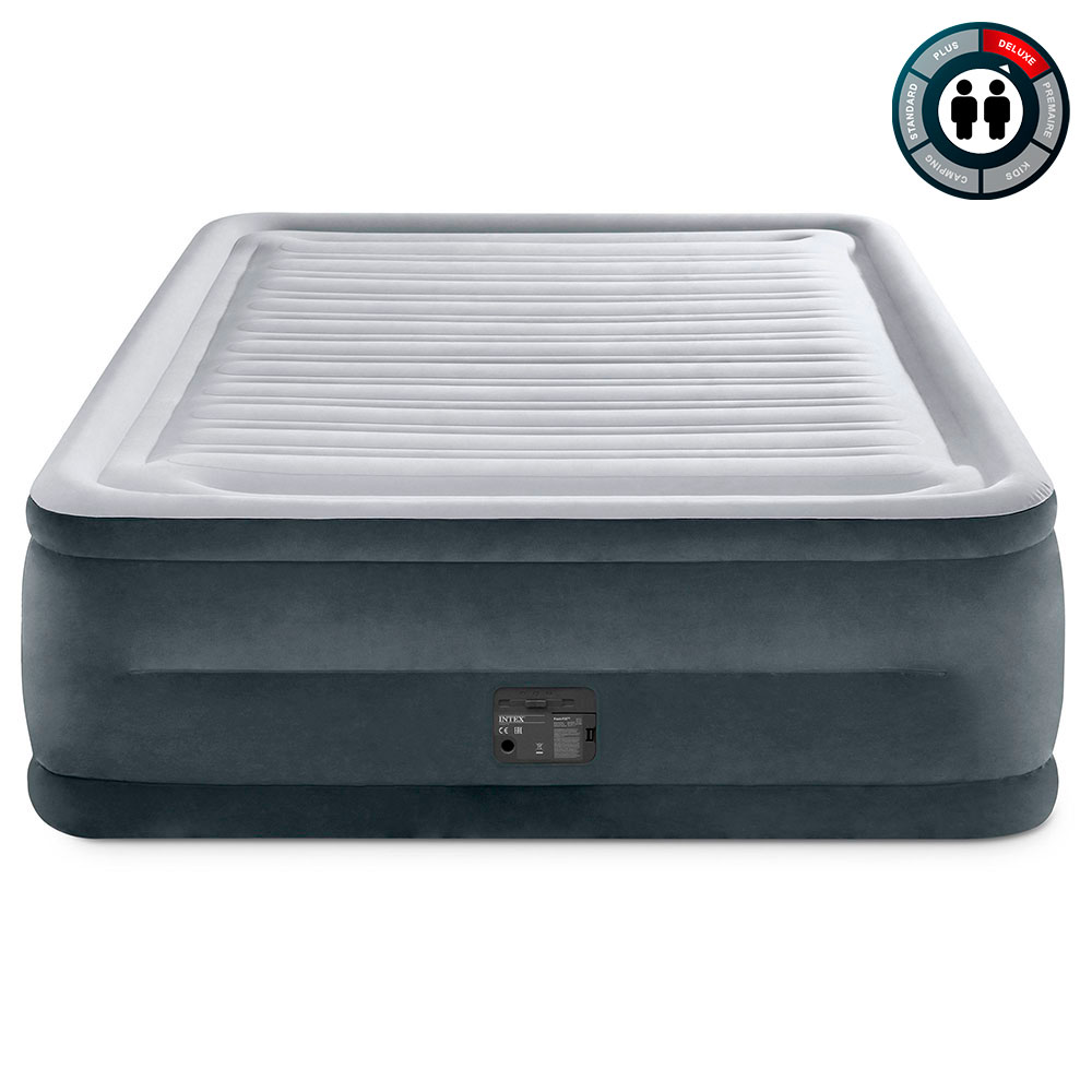 Надувная кровать 152х203х56см "Comfort-Plush" встр.нас. 220В, до 272кг, Intex 64418