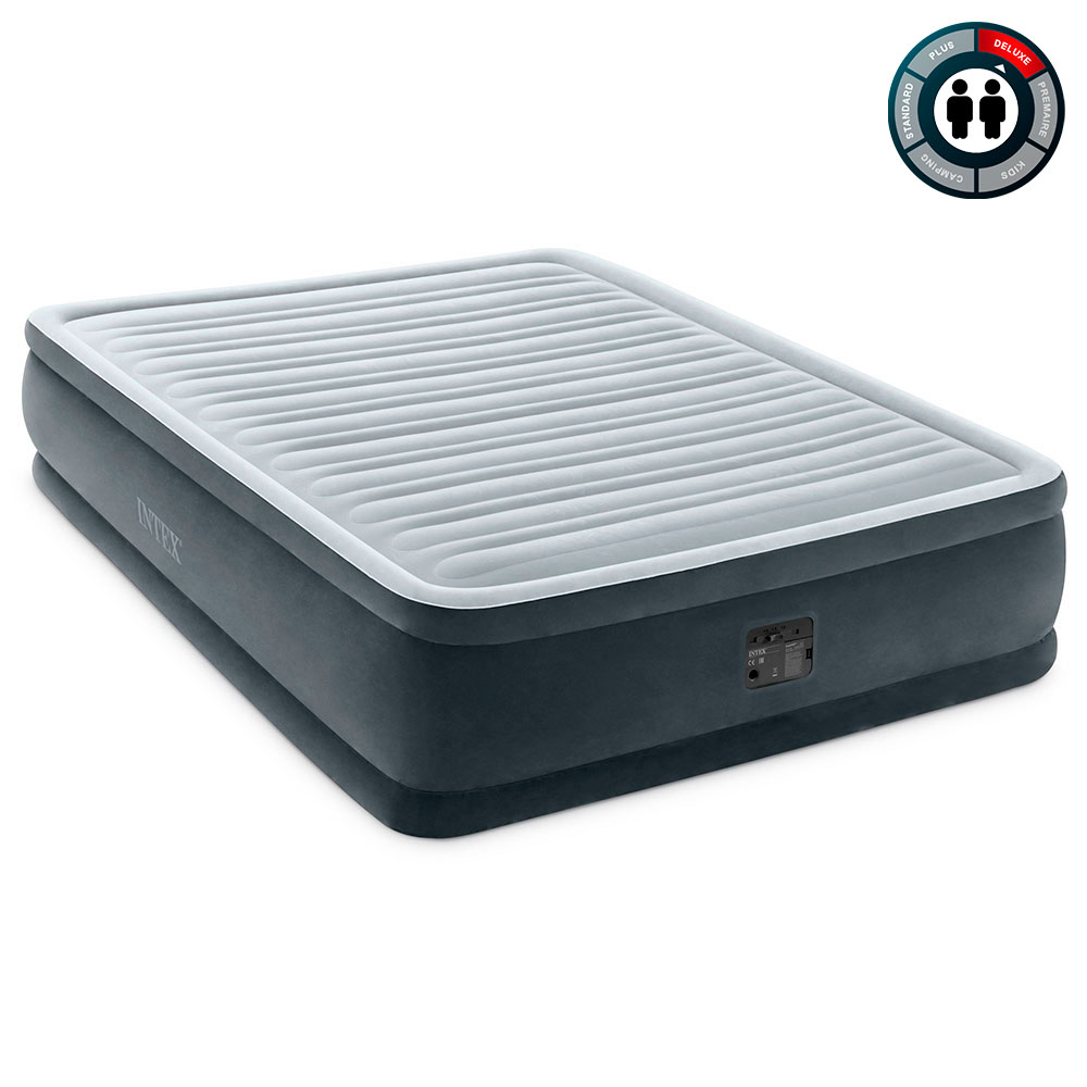 Надувная кровать 152х203х46см "Comfort-Plush" встр.нас. 220В, до 272кг, Intex 64414