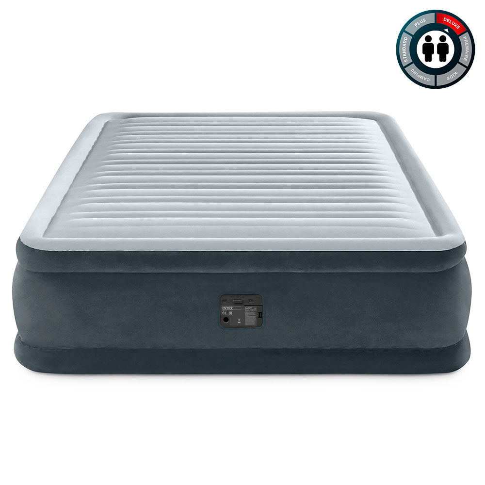 Надувная кровать 152х203х46см "Comfort-Plush" встр.нас. 220В, до 272кг, Intex 64414