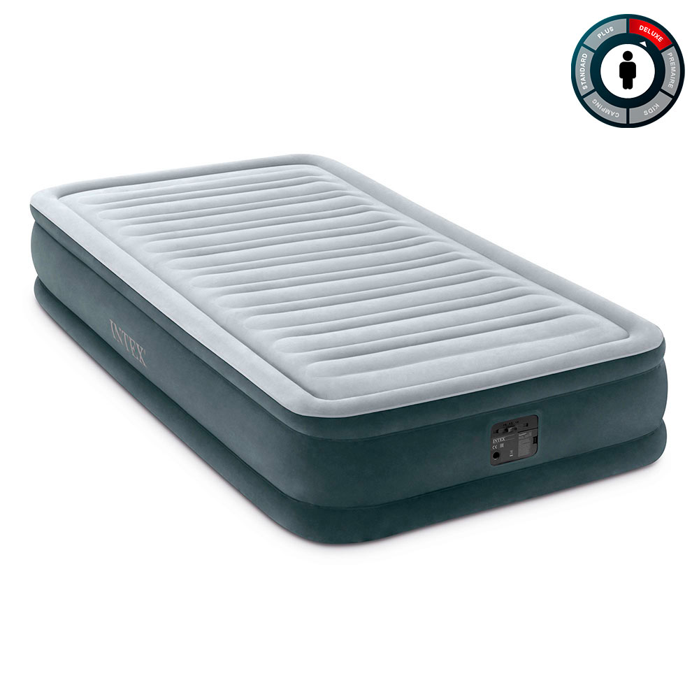 Надувная кровать 99х191х33см "Comfort-Plush" встр.нас. 220В, до 136кг, Intex 67766