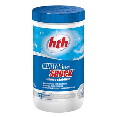 Быстрый стабилизированный хлор, MINITAB SHOCK, табл.20гр., 1,2кг, HTH C800672H2