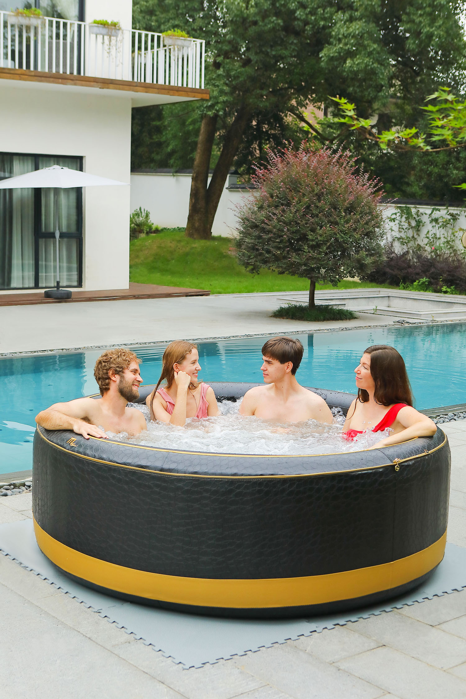 СПА-бассейн 180х70см "Luxury Exotic" 700л, круглый, аэромассаж, MSpa P-EX049