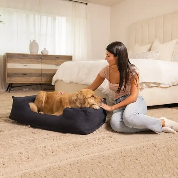 Лежанка надувная для животных 97х74х23см, ручной насос, Intex 48702