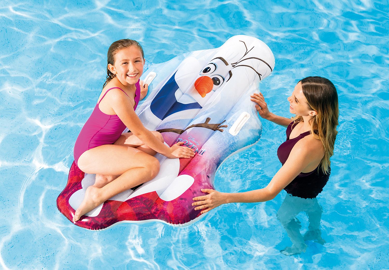 Надувной матрас-плот для плавания 140х104см "Холодное сердце" от 3 лет, Intex 58153