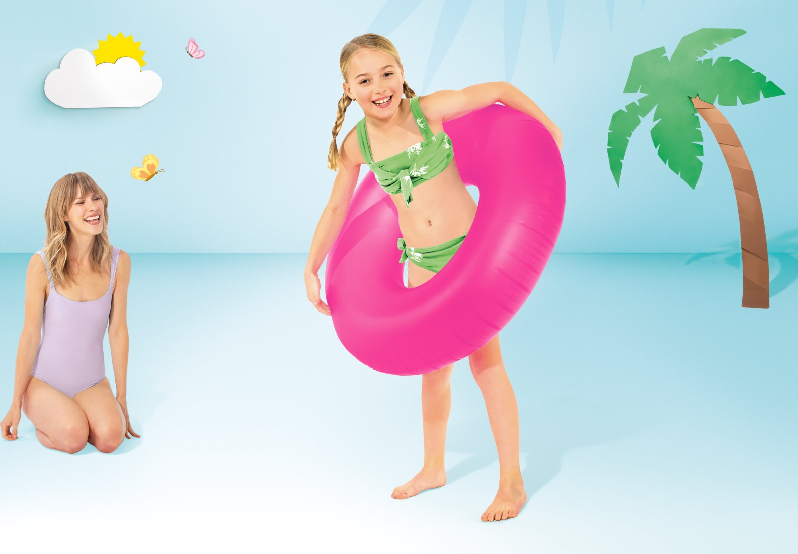 Надувной круг 91см "Неоновый холод" до 60кг, от 9 лет, 3 цвета, Intex 59262