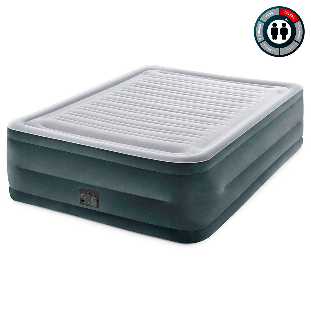 Надувная кровать 152х203х56см "Comfort-Plush" встр.нас. 220В, до 272кг, Intex 64418