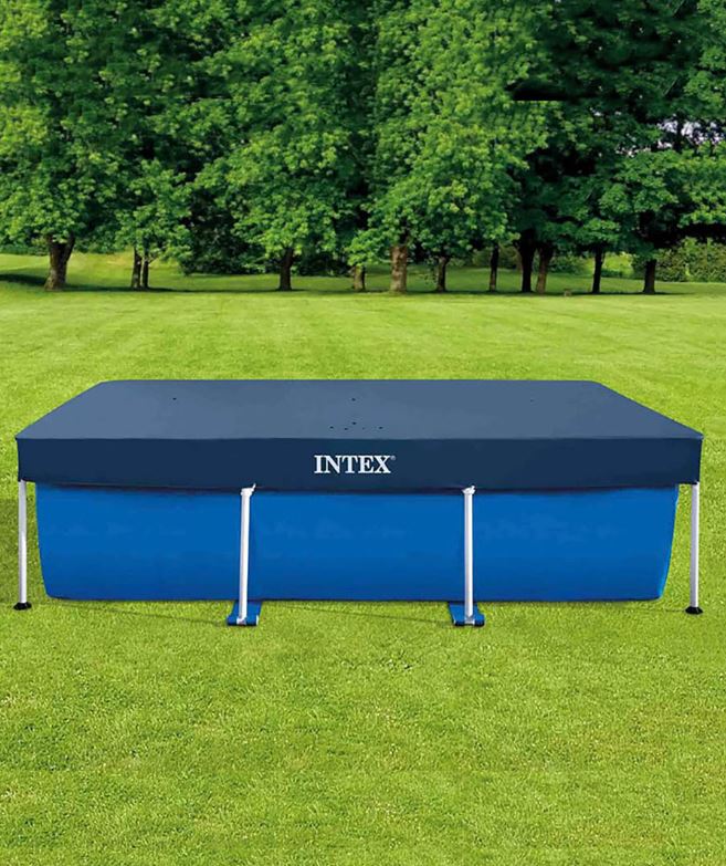 Тент для каркасного бассейна Rectangular Frame 300х200см Deluxe всесезонный (300х199х20см), Intex 28078