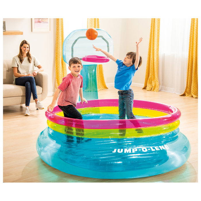 Игровой центр-батут 196х180х152см, с баскетбольным кольцом, 3-6 лет, Intex 48265