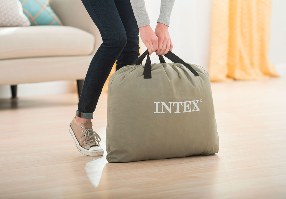 Надувная кровать 152х203х46см "Essential" встр.нас. 220В, до 272кг, Intex 64126