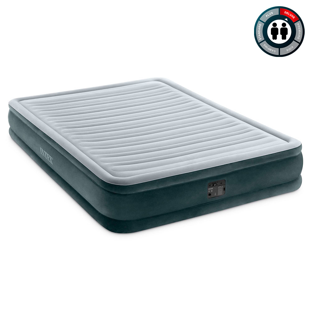 Надувная кровать 152х203х33см "Comfort-Plush" встр.нас. 220В, до 272кг, Intex 67770