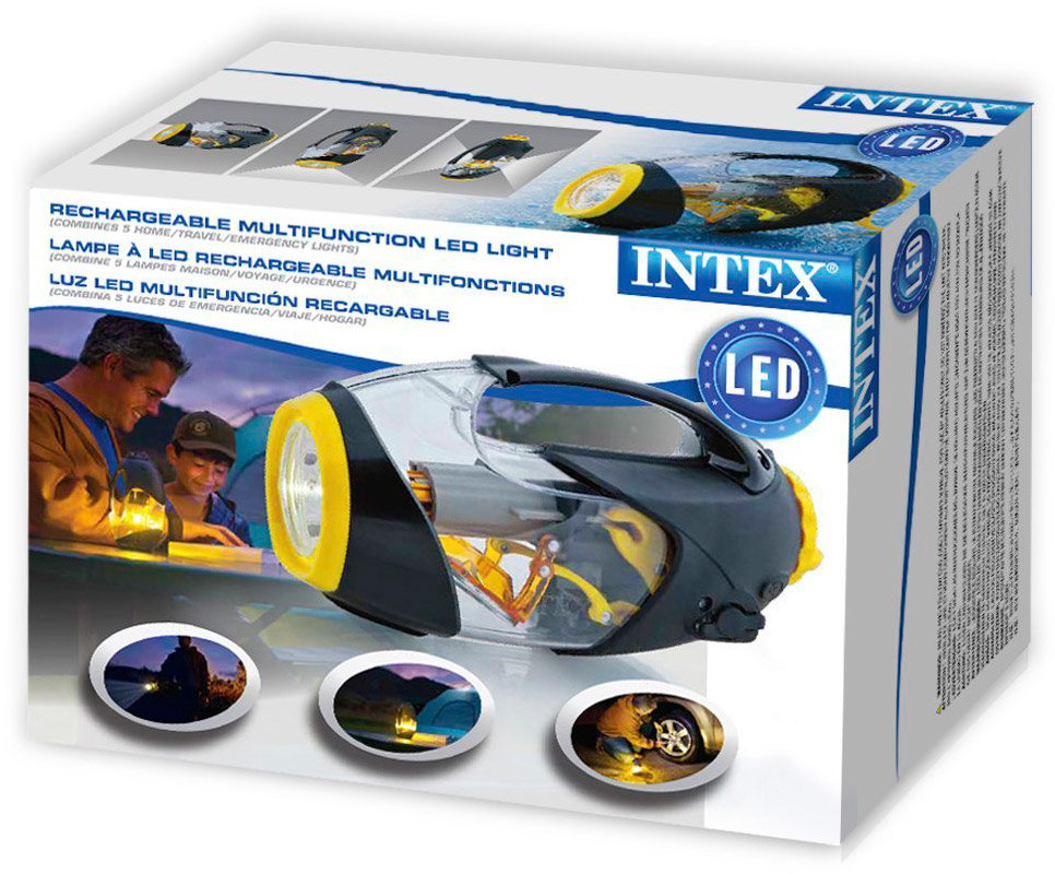 Фонарь светодиодный 5 в 1 на батарейках, Intex 68690