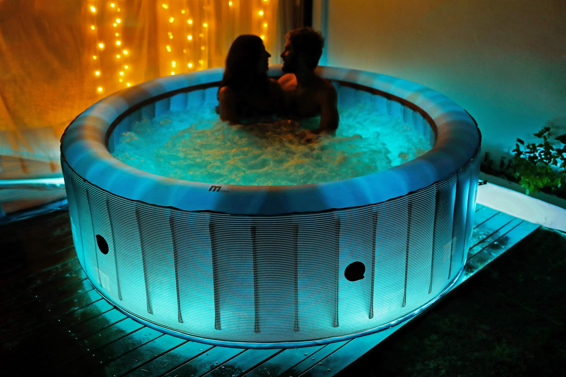 СПА-бассейн 204х70см "Starry" 930л, круглый, аэромассаж, led-подстветка, MSpa C-ST062