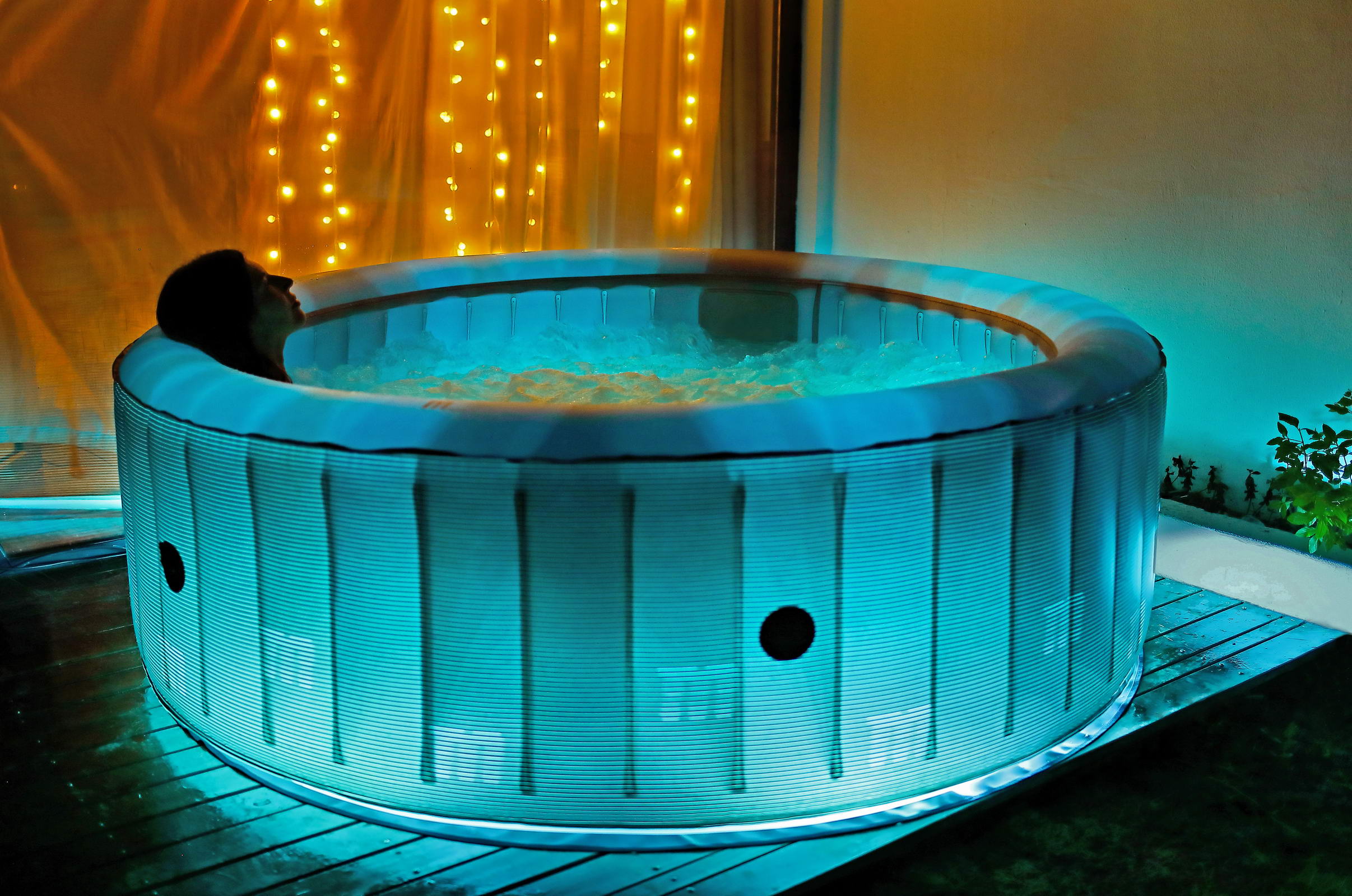 СПА-бассейн 204х70см "Starry" 930л, круглый, аэромассаж, led-подстветка, MSpa C-ST062