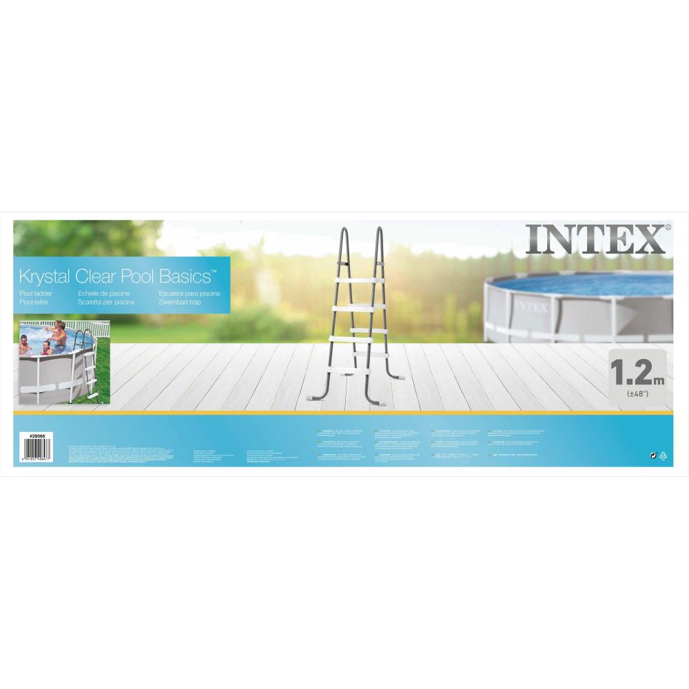Лестница для бассейнов до 122см, 4 ступеньки, без площадки, Intex 28066