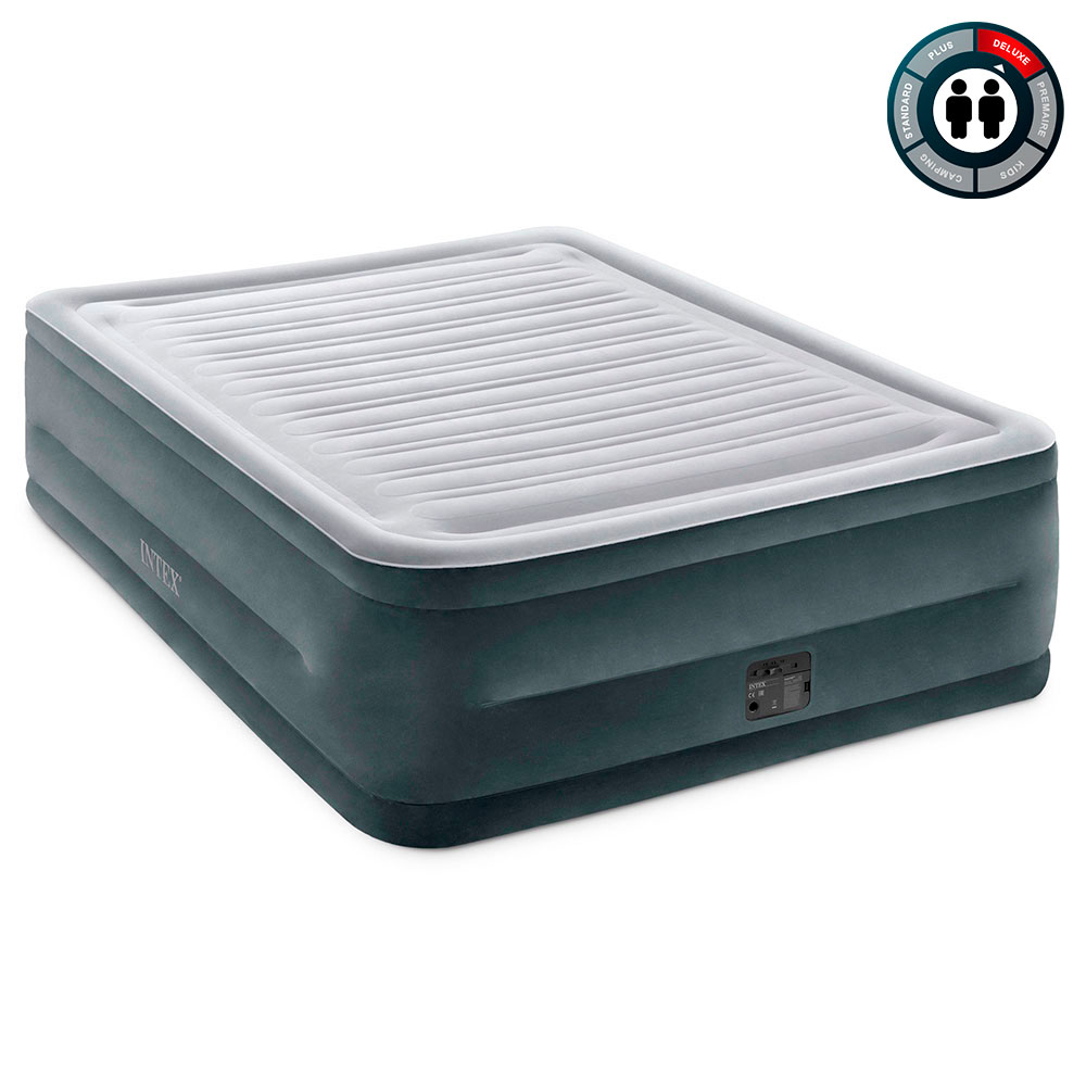 Надувная кровать 152х203х56см "Comfort-Plush" встр.нас. 220В, до 272кг, Intex 64418