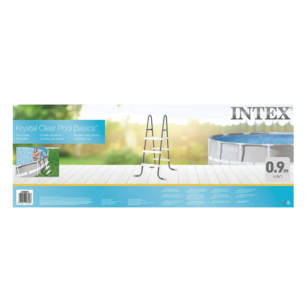 Лестница для бассейнов до 91см, 3 ступеньки, без площадки, Intex 28064