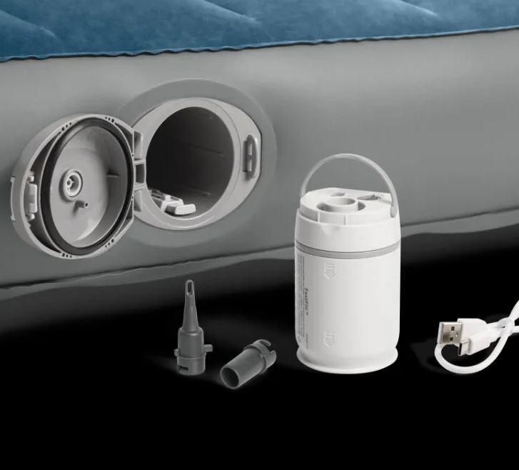 Надувной матрас 152х203х25см "Prestige" встр.насос аккумуляторный, до 272кг, Intex 64189