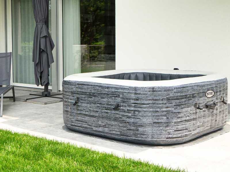 СПА-бассейн 175х71см "Greystone Deluxe" 795л, квадратный, аэромассаж, Intex 28450