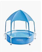 Intex 28209 Каркасный бассейн Canopy Metal Frame 183х38см с навесом, 700л