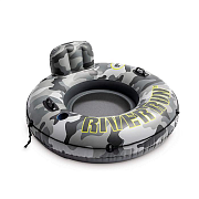 Intex 56835 Надувной круг-кресло 135см "Camo River Run 1"с ручками, до 100кг
