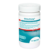 Bayrol 4536120 ХЛОРИЛОНГ 200 (ChloriLong 200), 1кг банка, табл.200гр, медленнорастворимый хлор для непрерывной дези