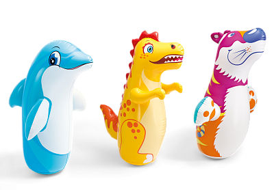 Надувная игрушка-неваляшка, от 3 лет, 3 вида, Intex 44669