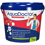 AquaDoctor AQ17509 ХЛОР, 1кг ведро, табл.20гр, быстрорастворимый, на основе 60% активного хлора (C60T-1)